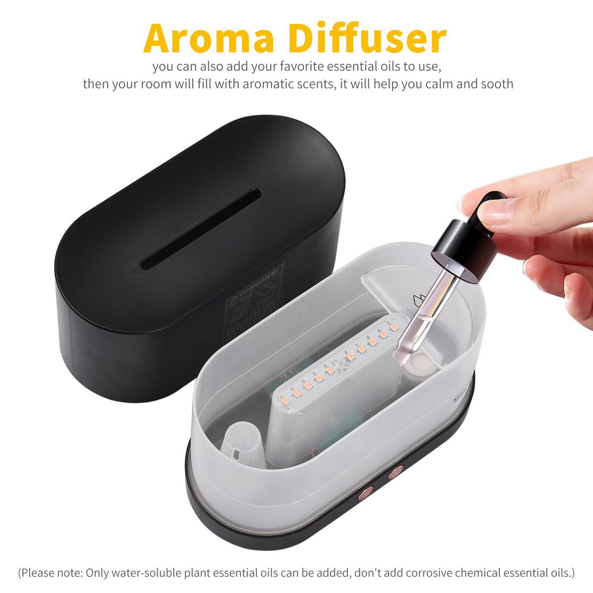 3-in-1 Essential Oil Diffuser Flame Light with 2 Brightness 225ml Aromatherapy Mist Humidifier Quiet Aroma Air Diffuser Aroma Humidifier with Auto Shut-Off Protection for Home Bedroom Living Room Study Office Yoga Spa USB Pow