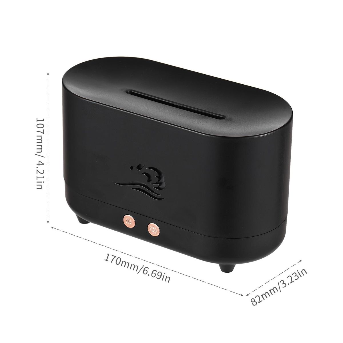 3-in-1 Essential Oil Diffuser Flame Light with 2 Brightness 225ml Aromatherapy Mist Humidifier Quiet Aroma Air Diffuser Aroma Humidifier with Auto Shut-Off Protection for Home Bedroom Living Room Study Office Yoga Spa USB Pow