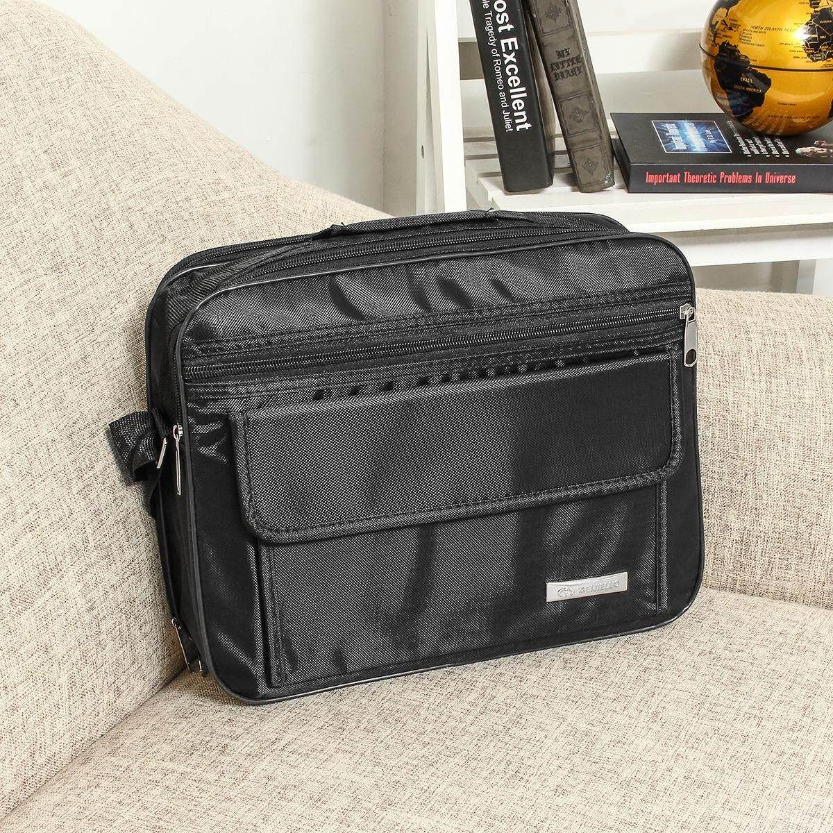 Italian Design BLACK LEATHER BIBLE COVER SidePocket Book Case Cross Zipper