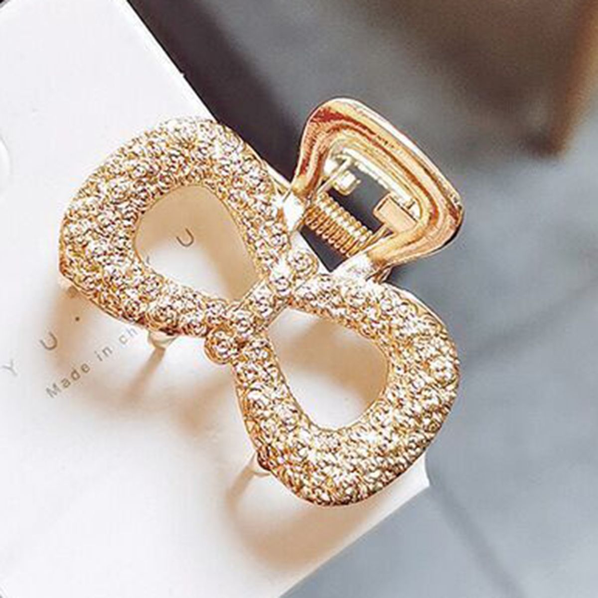 Claw Clip BowknotRectangleHeartMoonEllipse Bath Hair Clip E
