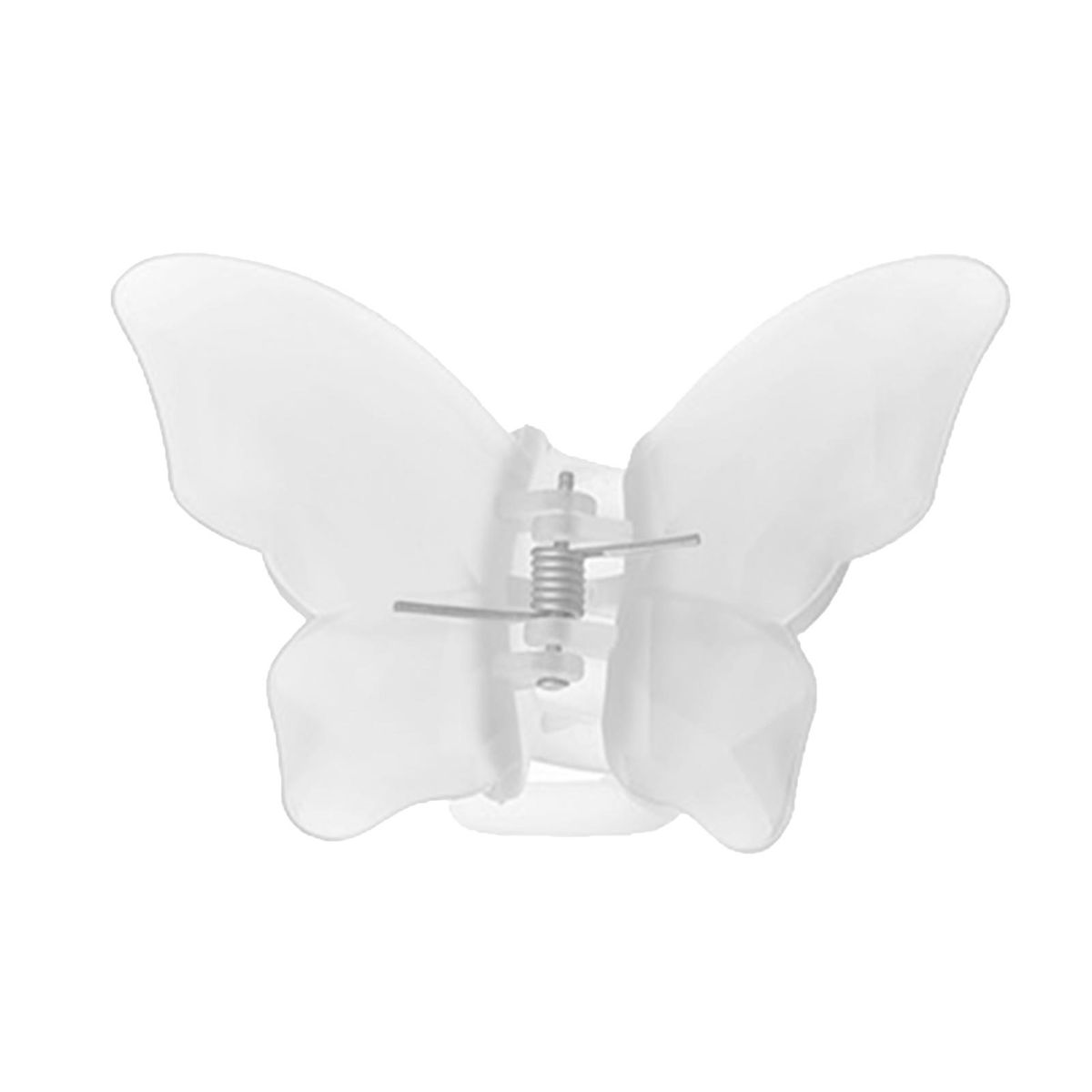 Hair Barrette Butterfly Shape Design Hair Clip White