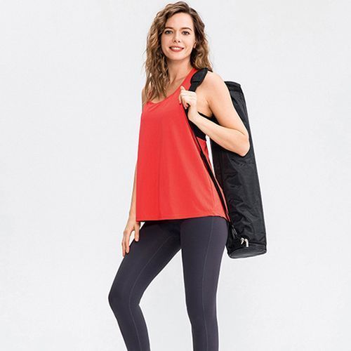 Women's Sports Blouse Breathable Fitness Vest Running Sleeveless Top（Red）