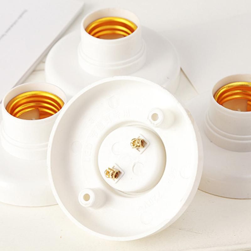 10Pcs E27 Plastic Screw Lamp Holder Round Lamp Holder  Socket Holder Adapter