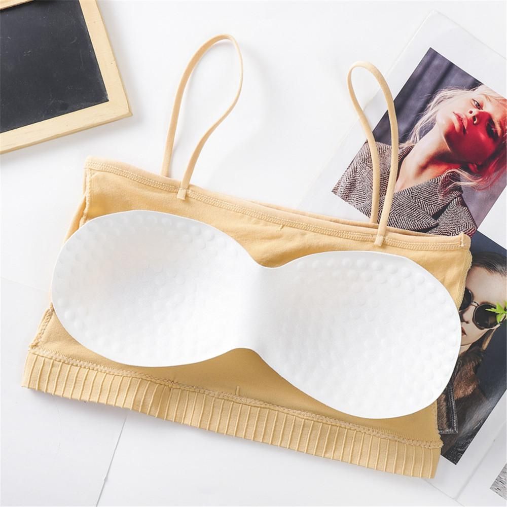 Top Top For Girl And Woman Short Tops Sexy Lingerie Push-Up Fitness Fastener Camisole Fastener No People Neither seams Solid Sporty Underwear With Pad