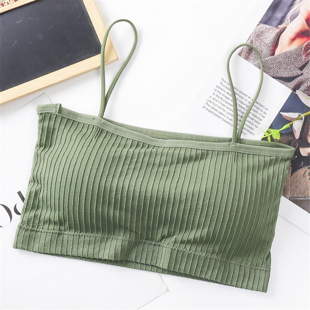Top Top For Girl And Woman Short Tops Sexy Lingerie Push-Up Fitness Fastener Camisole Fastener No People Neither seams Solid Sporty Underwear With Pad