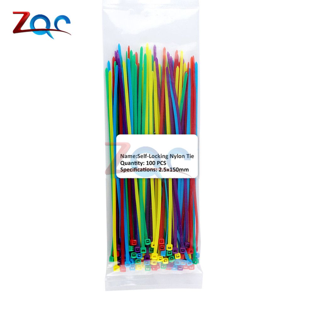100p 100mm 150mm 200mm Self-locking Nylon Fasten Cable
