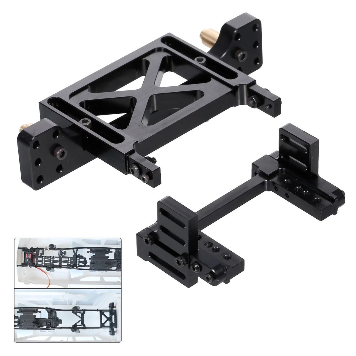 Metal Remote Control Car Shell Body Mounting Brackets Fixing Rack Replacement for 1:10 SCX10 Frame Changed to Land Cruiser LC80 Modification Parts