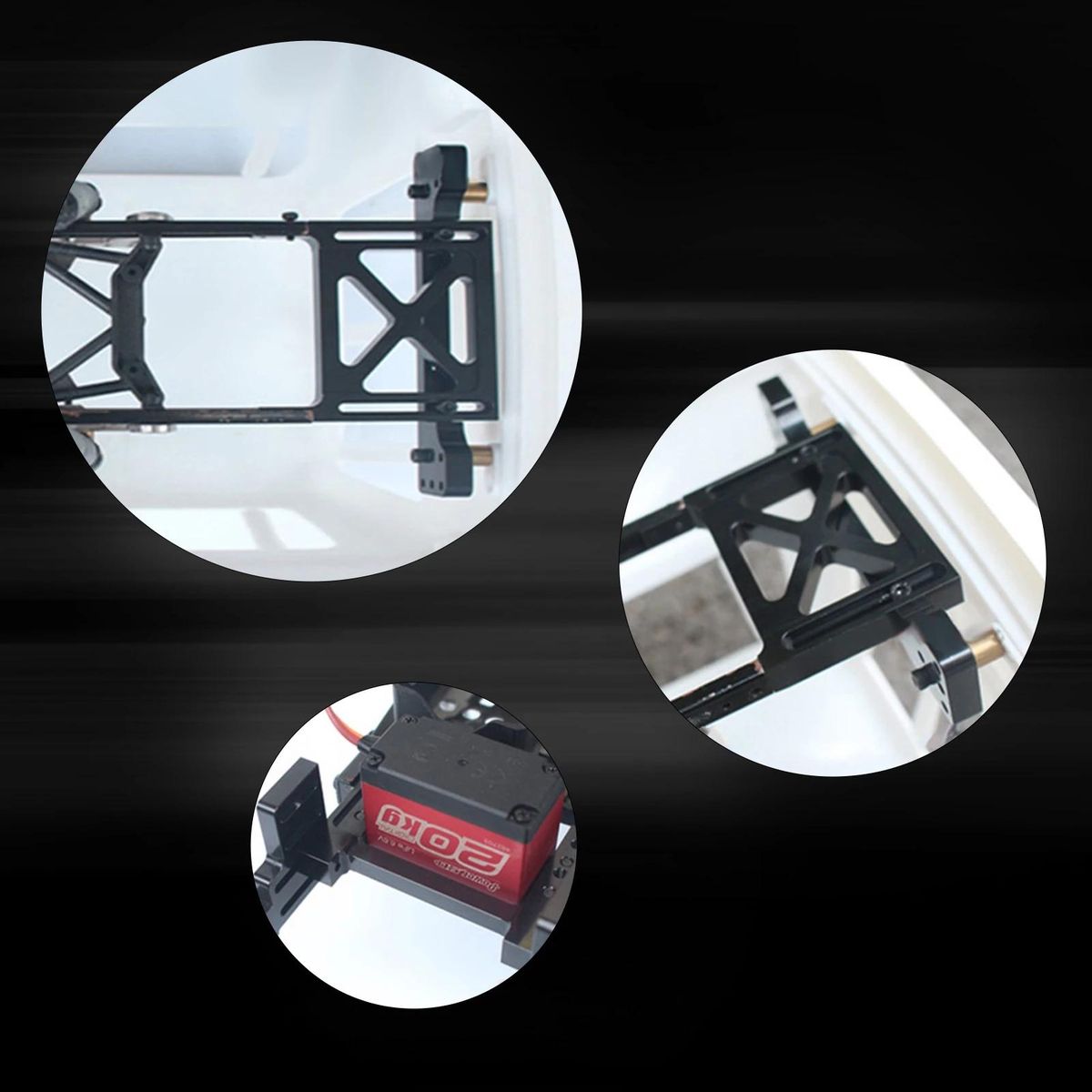 Metal Remote Control Car Shell Body Mounting Brackets Fixing Rack Replacement for 1:10 SCX10 Frame Changed to Land Cruiser LC80 Modification Parts