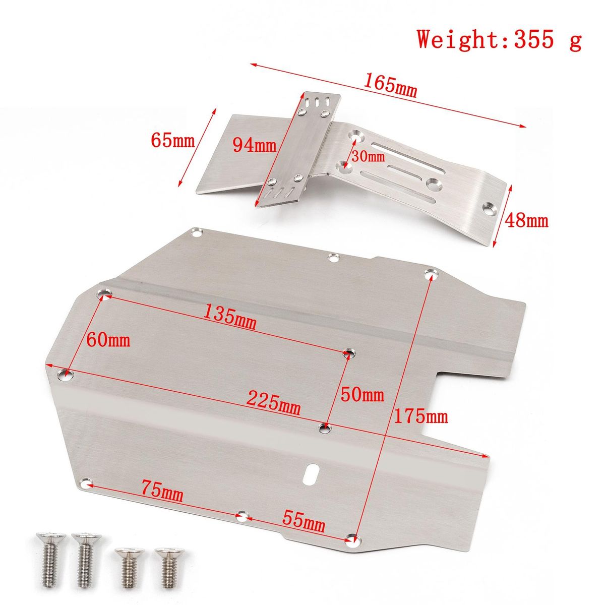 Chassis Armor Protector Skid Plate Remote Control Car Upgrades Parts Stainless Steel Replacement For Yikong DF7 1/7 Short Course Truck