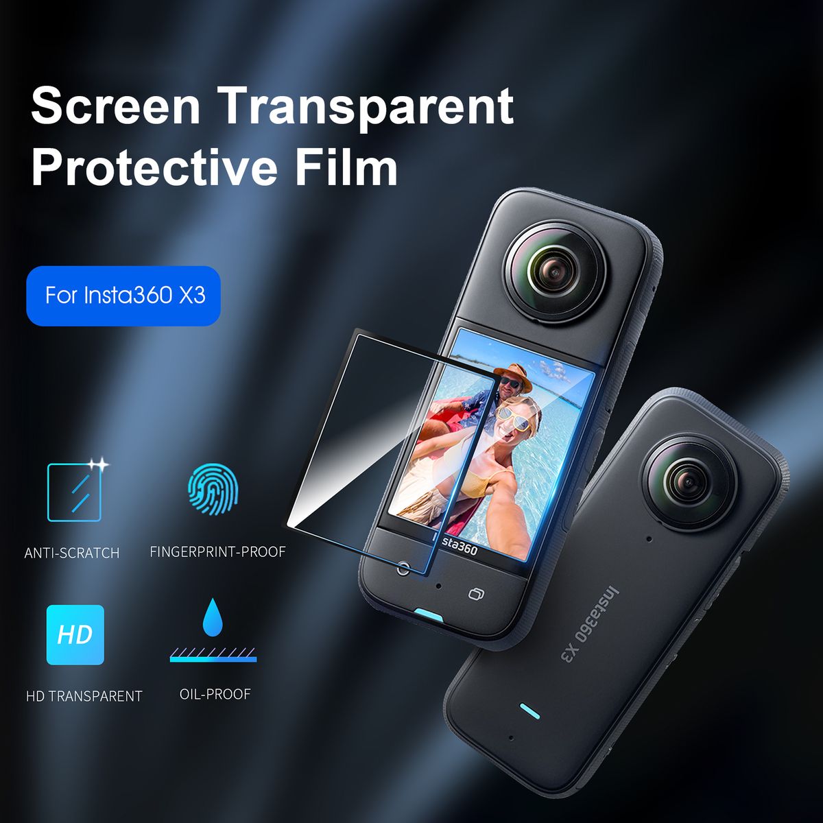 2Pcs Camera Screen Protector For Insta360 X3 Screen