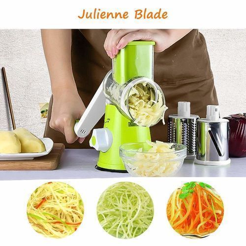 Grater For Vegetables Multifunctional Manual Vegetable Cutter Slicer Peeler Shredder Chopper Kitchen Gadgets Roller Mandoline(Light Green)