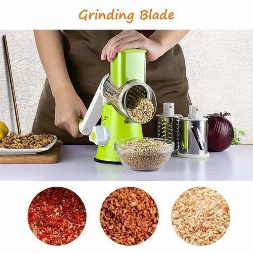 Grater For Vegetables Multifunctional Manual Vegetable Cutter Slicer Peeler Shredder Chopper Kitchen Gadgets Roller Mandoline(Light Green)