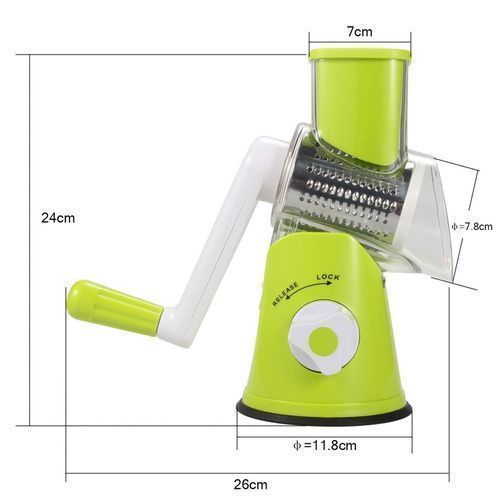 Grater For Vegetables Multifunctional Manual Vegetable Cutter Slicer Peeler Shredder Chopper Kitchen Gadgets Roller Mandoline(Light Green)
