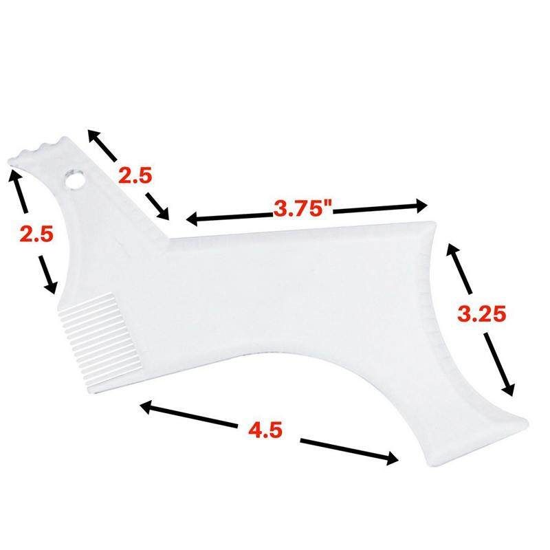 New Double-side Beard Shaping Styling Template ABS Beard Comb Men Shaving Tools For Hair Beard Trim Template Face Beauty Tool --Transparent