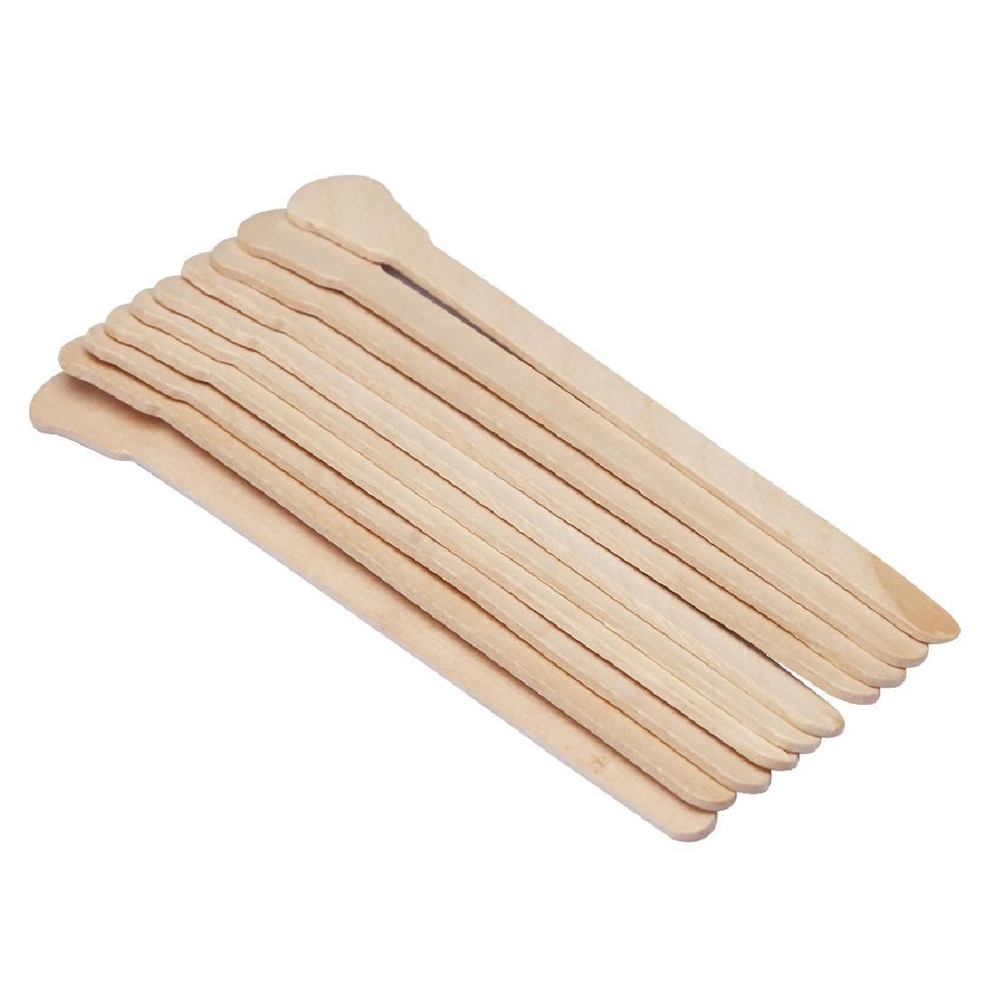 10pcs Wooden Waxing Wax Spatula Tongue Disposable Bamboo
