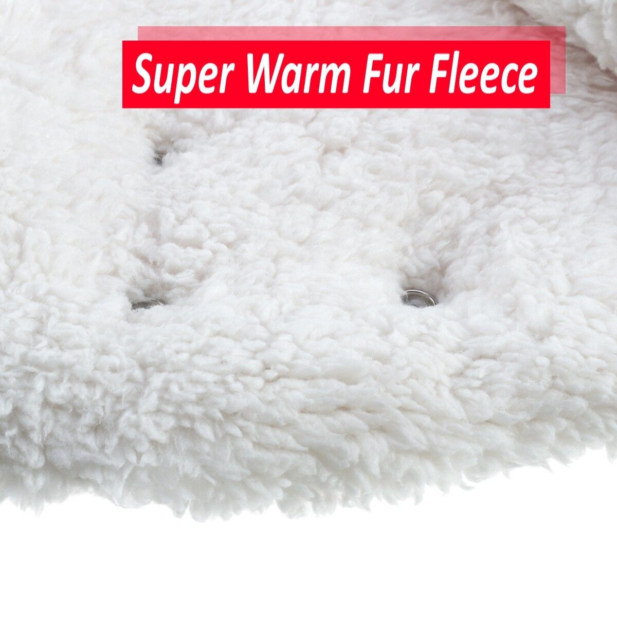 Child Baby Carriage Stroller Pushchair Winter Warm Fur Fleece Hand Cover Grey