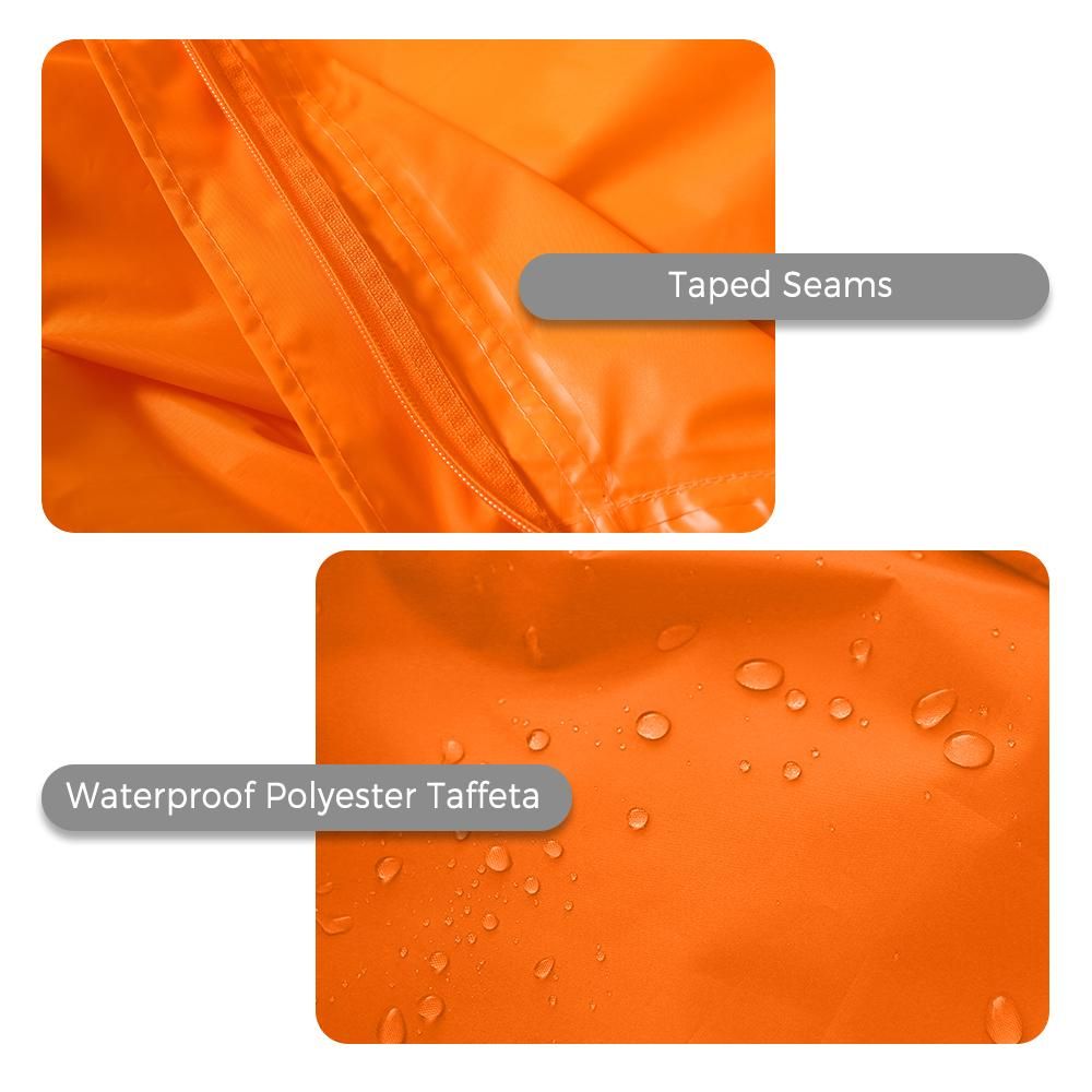 Hooded Rain Poncho for Adults High-visibility Reflective Waterproof Raincoat Jacket with Backpack Cover for Men Women Outdoor Rain Gear