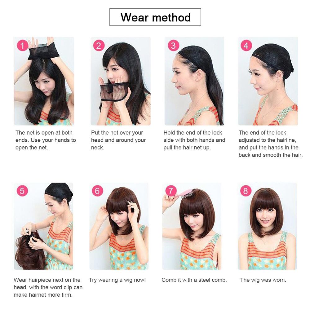 Short Blonde Hair Wigs With Bangs Wavy Hair Wig Heat