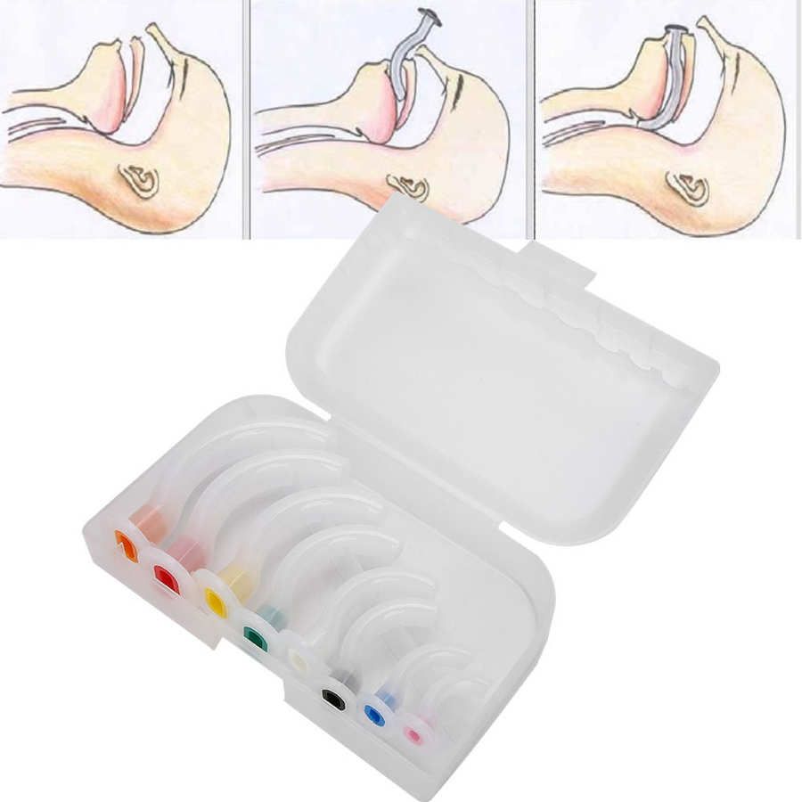 8Pcs/set Disposable First Aid Oral Airway Mixed Guedel Oropharyngeal Air Way Emergency Tube Gas Guide Tube Rescue Critically