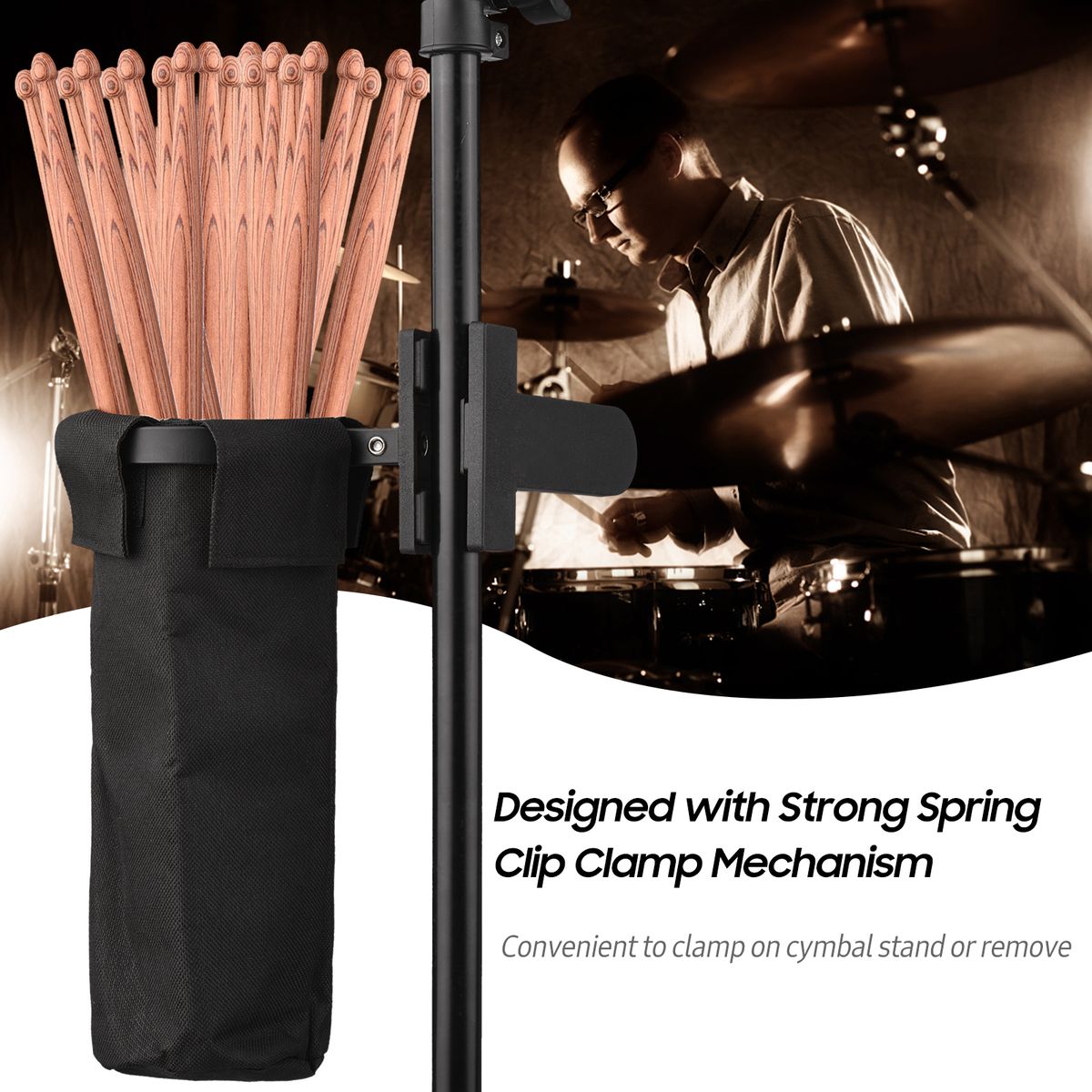 Drum Stick Holder Oxford Fabric Drumstick Bag Drumstick