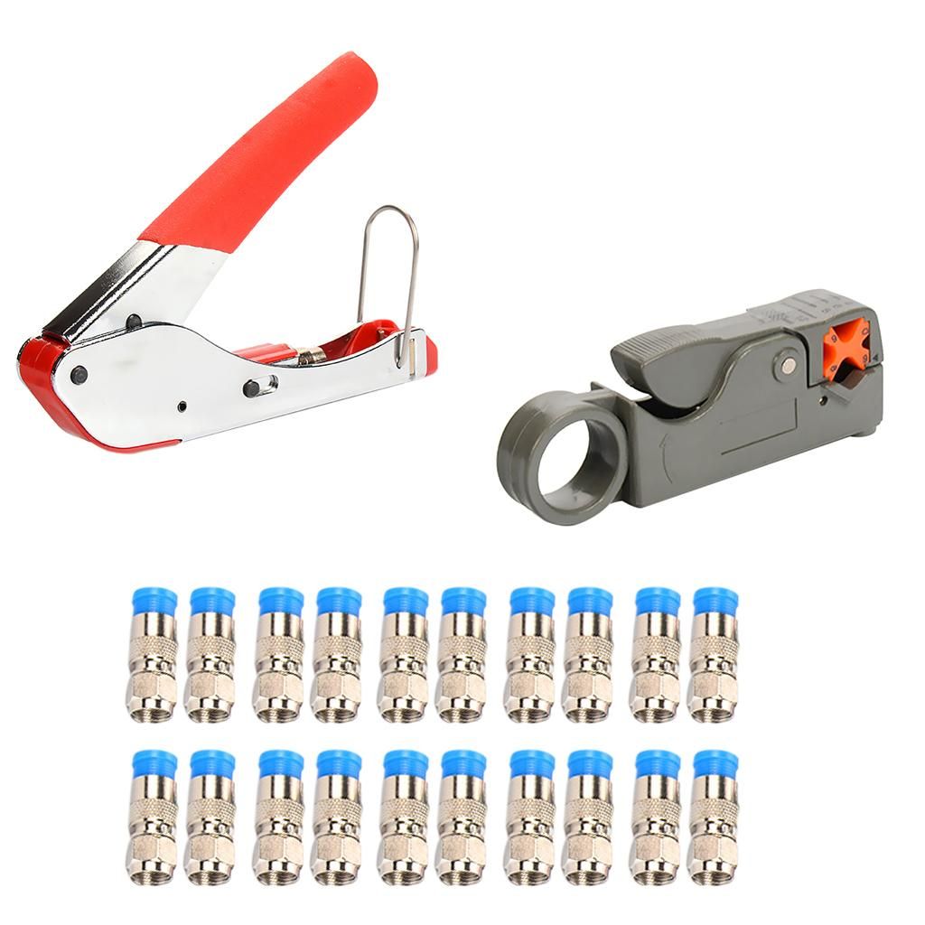 Coaxial Wire  F-Head Compression Cable Crimper  Blue