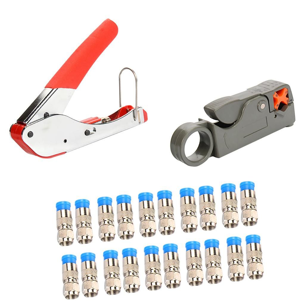 Coaxial Wire  F-Head Compression Cable Crimper  Blue