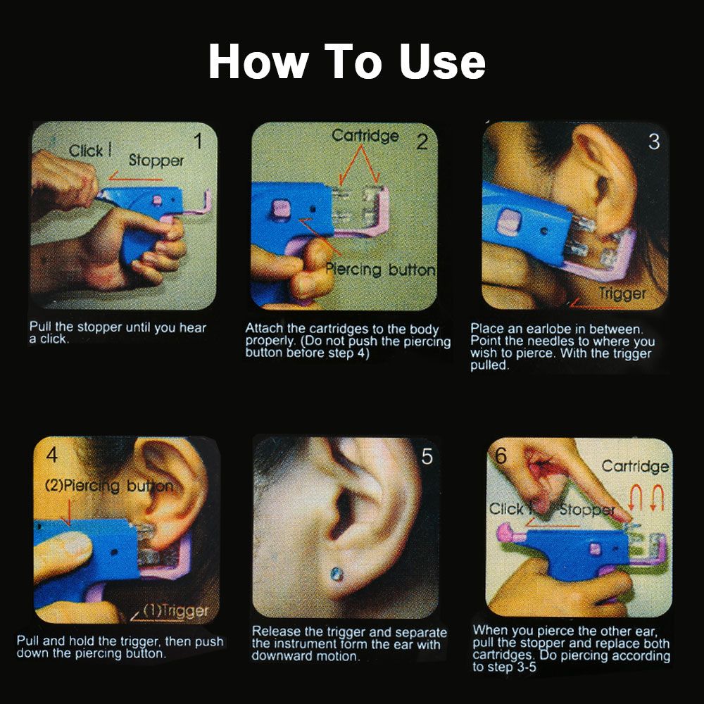 Ear Piercing Gun Kit Ear Pierce Gun Set Safety Ear Pierce