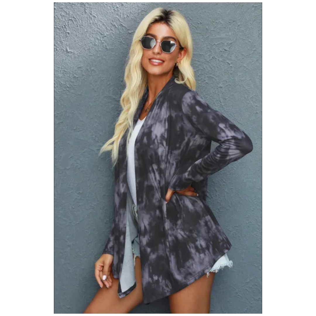 Mfed Gray Tie Dye Cardigan