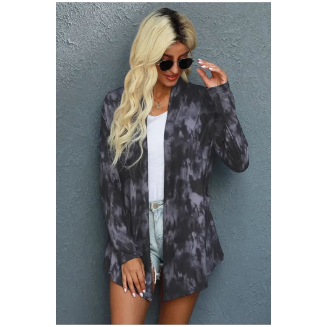 Mfed Gray Tie Dye Cardigan