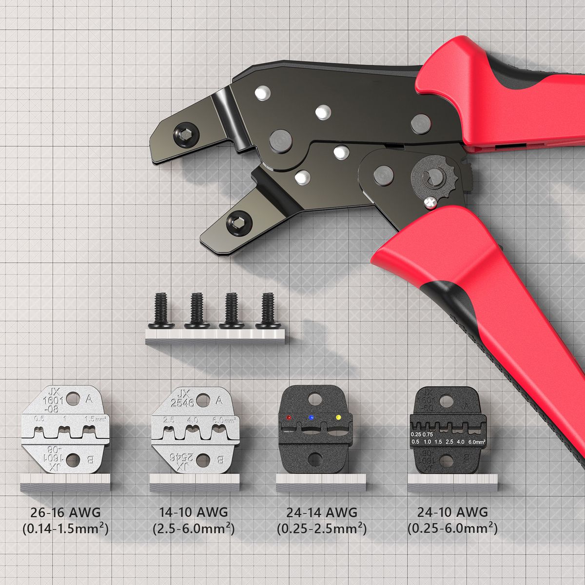 Crimping Tool Kit With Bag Cable Ratchet Crimping Pliers
