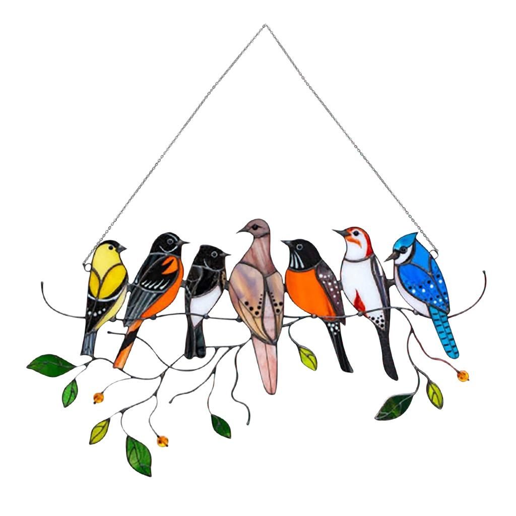 Hummingbirds  Window Hanging Birds  Decor Ornament