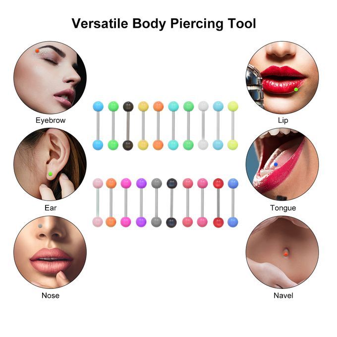 Fashionable Earring Tongue Ring Stainless Steel Body Tongue