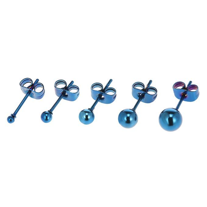 Surgical Stainless Steel Round Ball Ear Studs Earrings 5