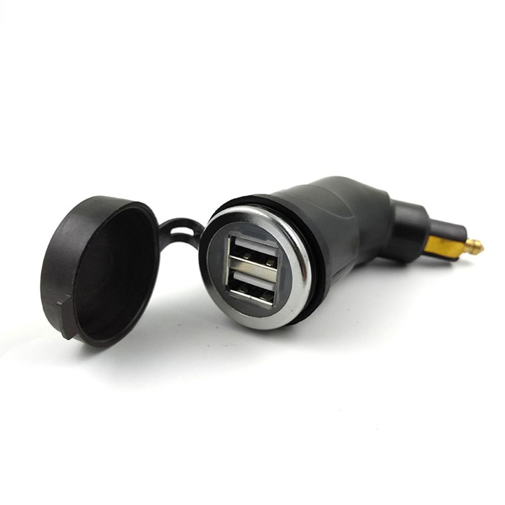 （102）Mini QC3.0 Quick Charge DIN USB Power Adapter DIN Socket For BMW R1200GS R1200RT Triumph Tiger Ducati Hella Motorcycle Charger