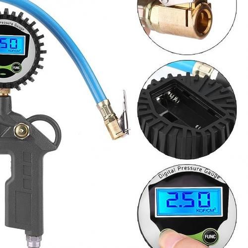 Digital Tire Pressure Guage Car Bicycle Bike Inflator Tyre