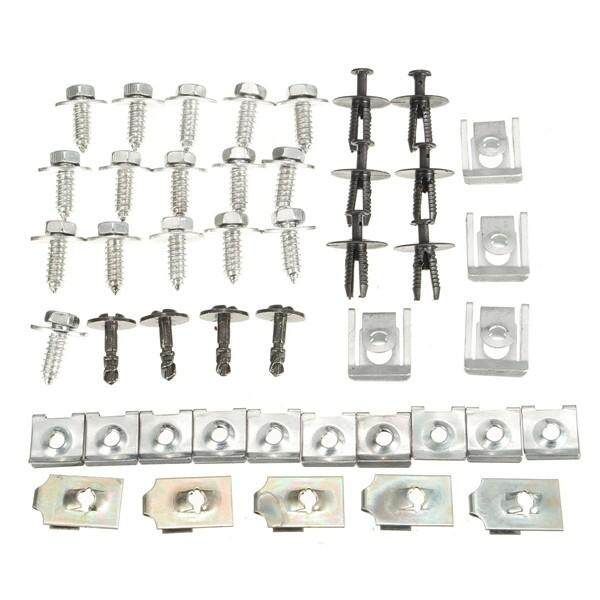 44x Parts Engine Under Cover Splash Guard Undertray Screw Clips