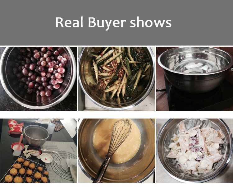 3Pcs Stainless Steel Bowl Kitchen/Baking Combo