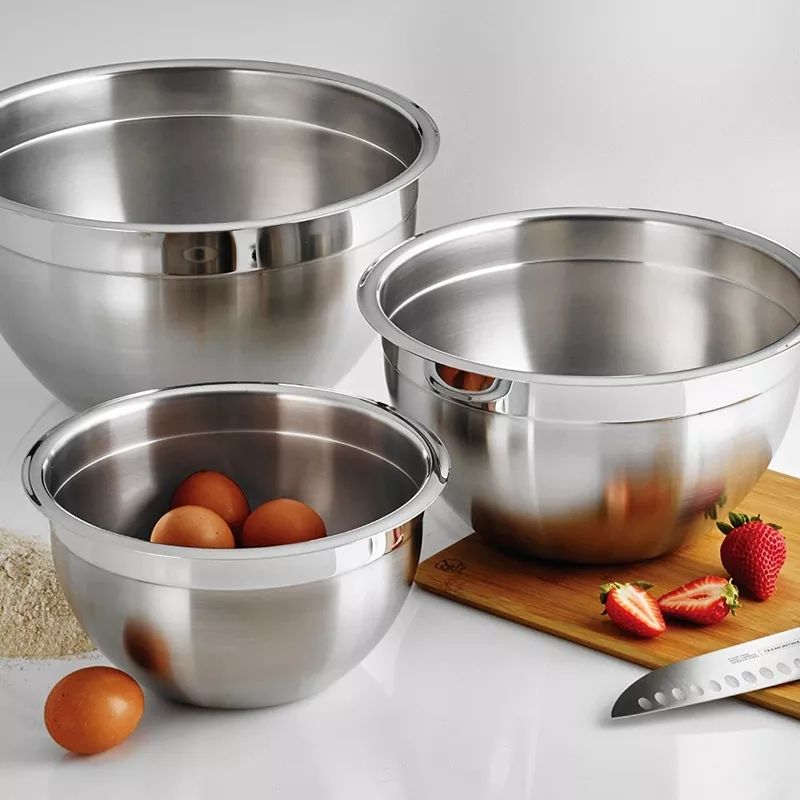 3Pcs Stainless Steel Bowl Kitchen/Baking Combo