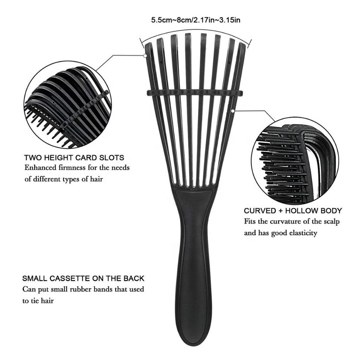 3PCS Hair Detangler Scalp Massager Shampoo Brush Hair Comb