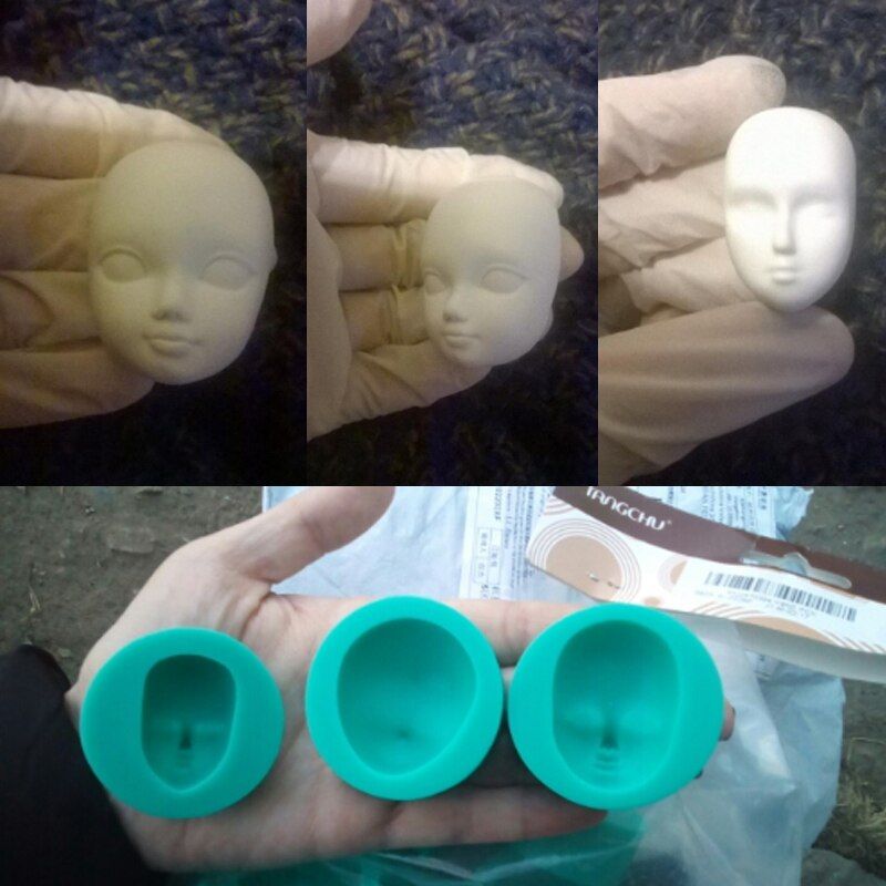 13Pcs Lot Dolls Face Silicone Fondant Mould Cookies Dessert