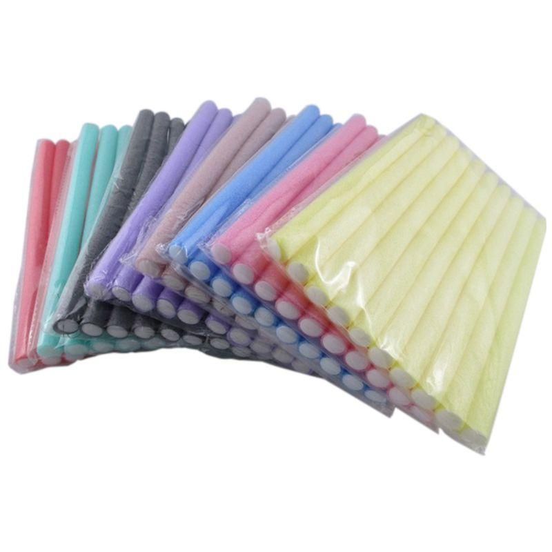 Fast Shipping Wholesale 10pcs Lot Curler Soft Foam Bendy Twist Curls DIY Styling Hair Rollers Tool for Women Accessories