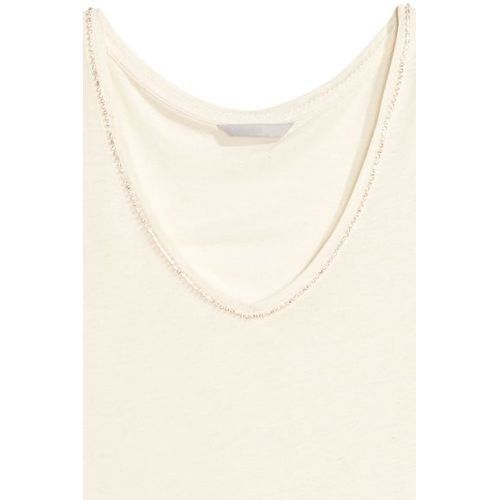 Embellished Vest Top- Cream