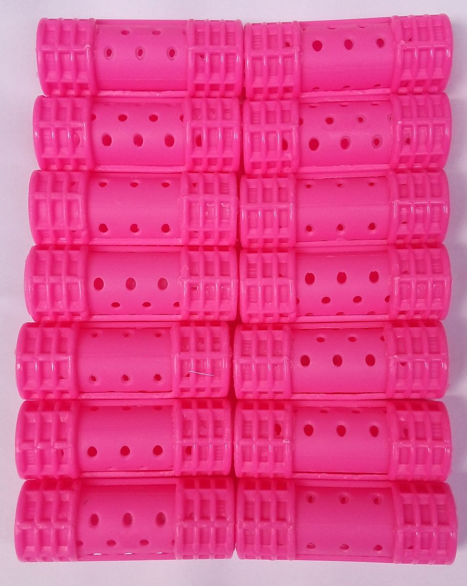 14PCS/SET PROFESSIONAL HAIR STYLING ROLLER, 7cmx2.5cm, LARGE SIZE, PINK COLOUR