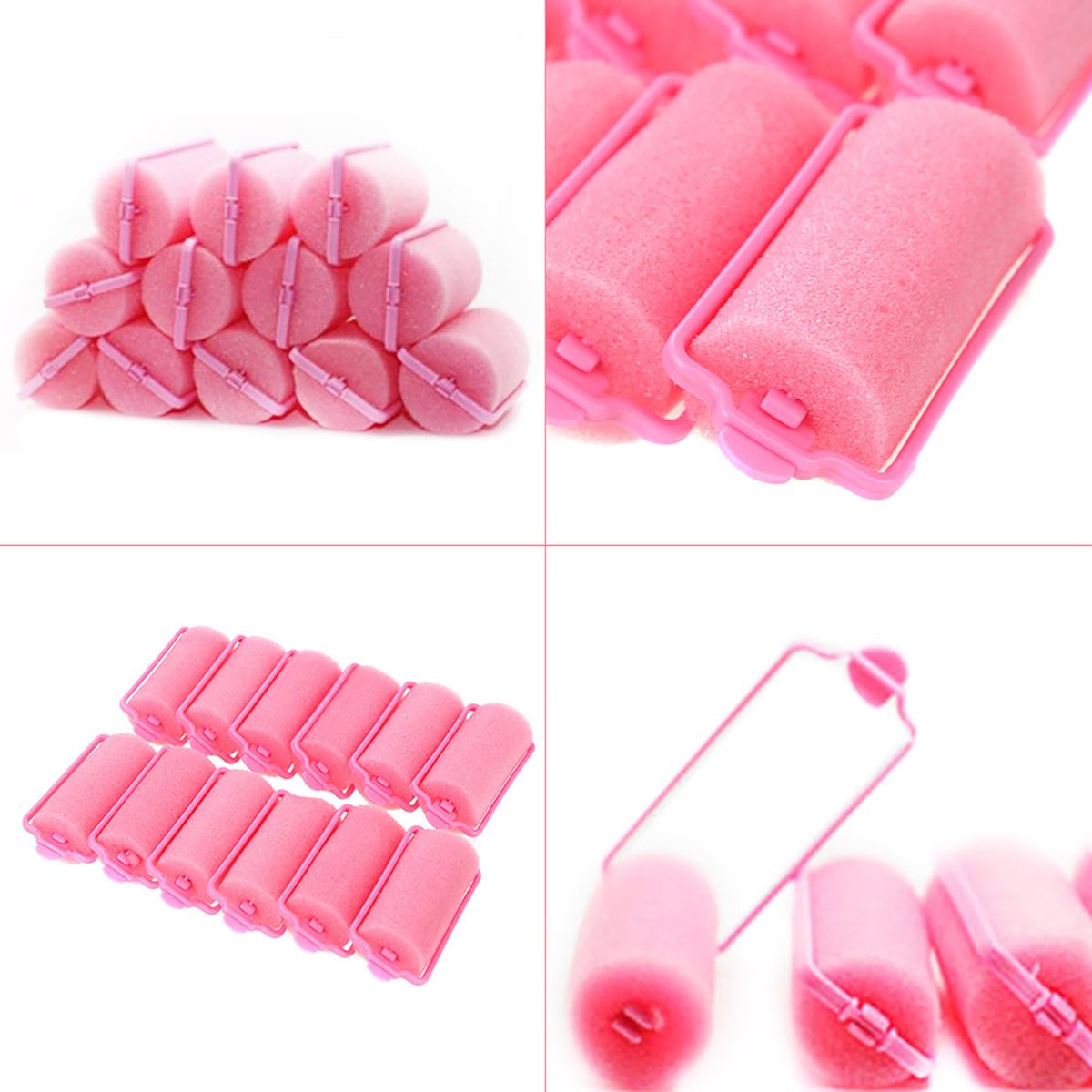 12pcs Magic Sponge Foam Cushion Hair Styling Rollers Curlers