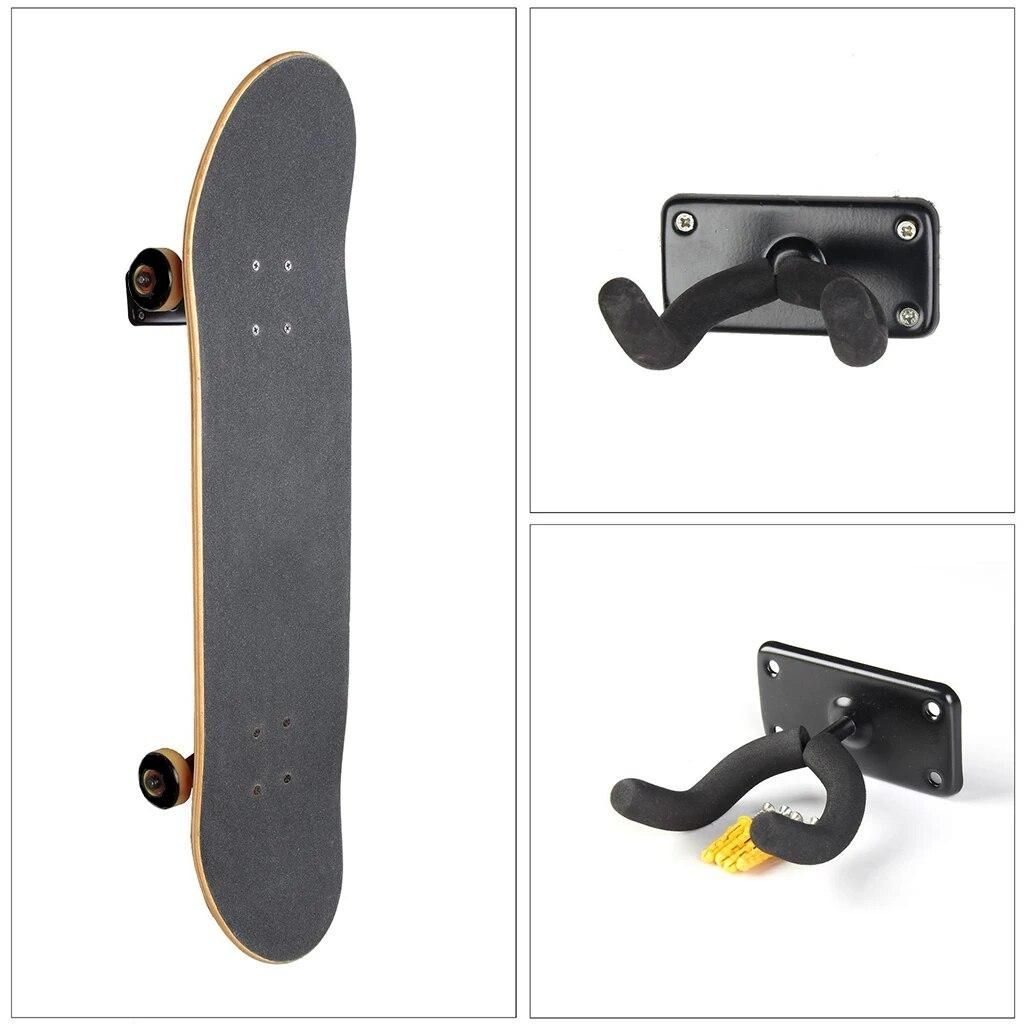 2pcs Display Storage Rack Wall Mount Hanger Holder for Skateboard Longboard