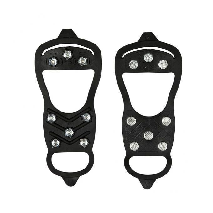 2x1 Pair 8 Teeth Anti-slip Ice Snow Shoe Walk Cleats Grips Crampon