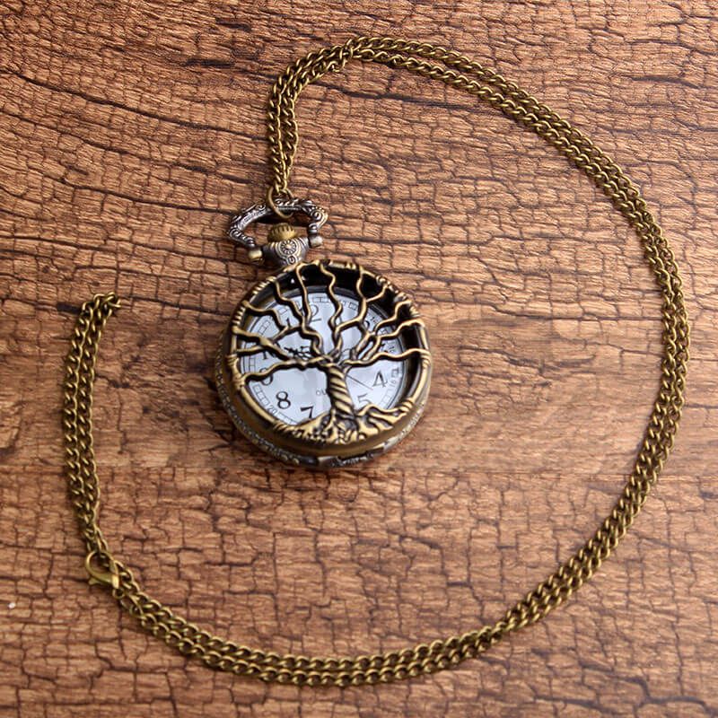 Bronze Quartz Pocket Watch Retro Digital Display Gift Boy