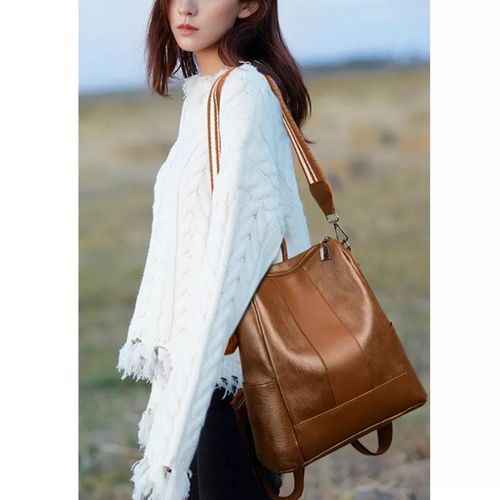 High Quality Ladies Fashion Soft Leather Backpack Bag