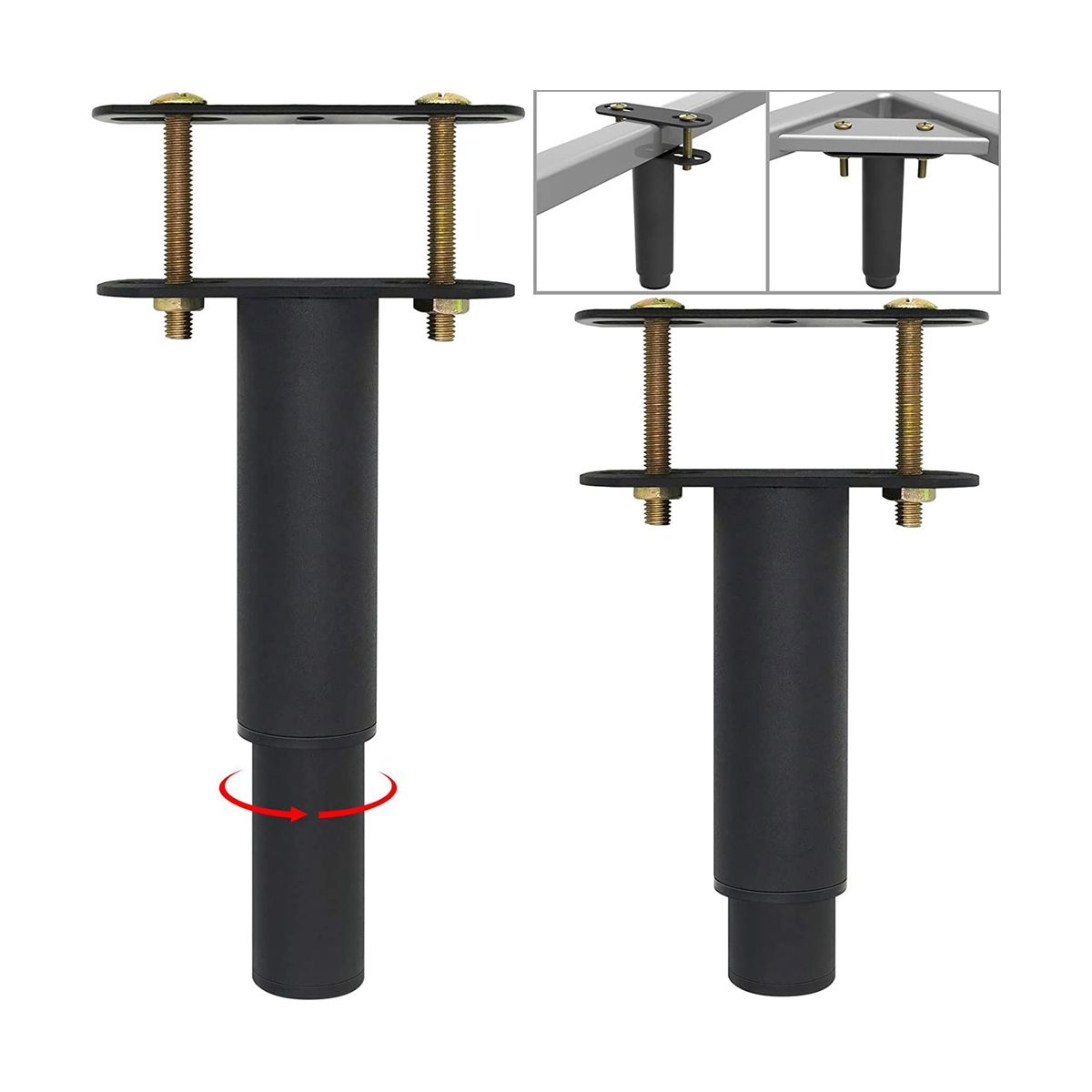 2PCS (7-13.5Inch) Adjustable Metal Bed Frame Suppo