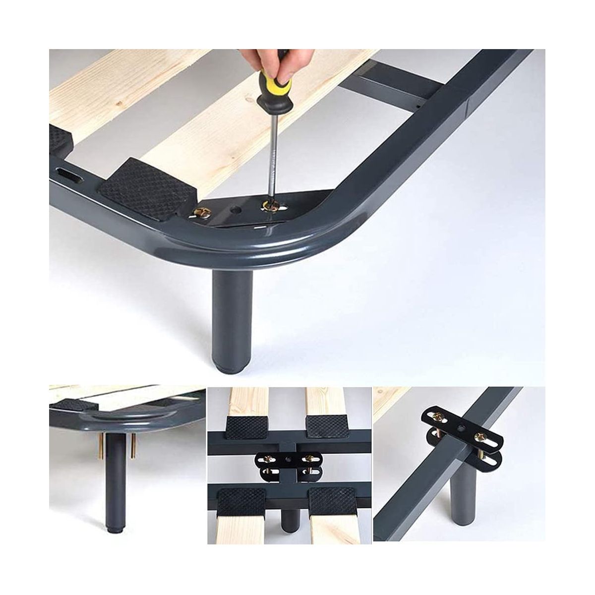 2PCS (7-13.5Inch) Adjustable Metal Bed Frame Suppo